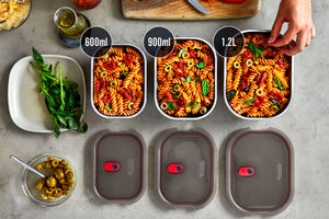 Black + Blum Stainless Steel Microwave-Safe & Leak Proof Lunch Box Set