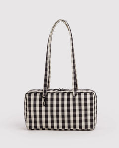 BAGGU Bowler Bag - Early Access - Black & Cream Gingham