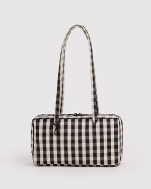 BAGGU Bowler Bag - Early Access - Black & Cream Gingham