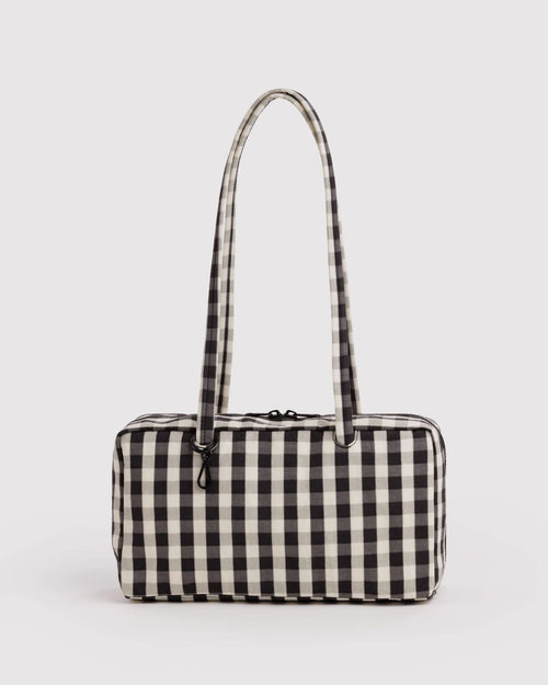 BAGGU Bowler Bag - Early Access - Black & Cream Gingham