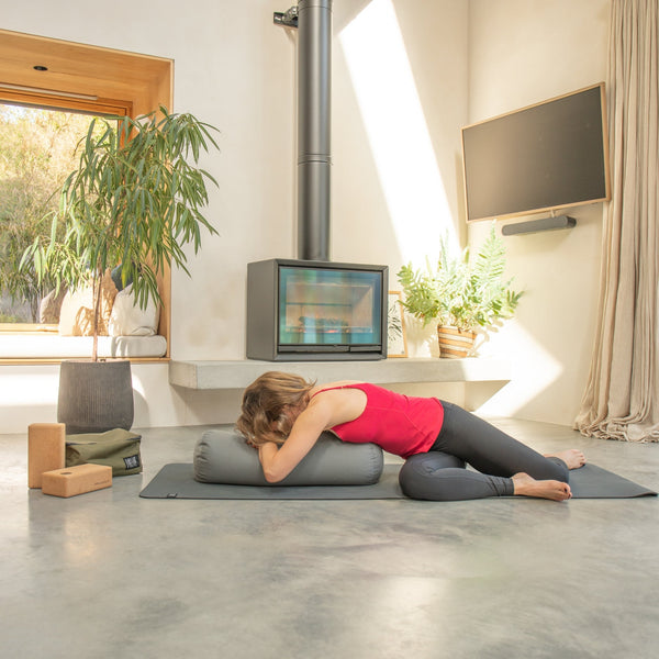 Movewell Yoga Bolster - 100% Organic Cotton and Buckwheat