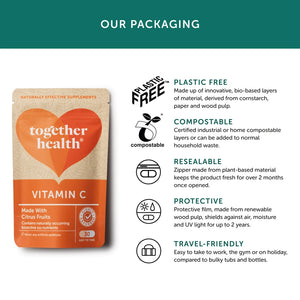 Together Health Vitamin C Vegan & Organic Supplement x30 – Compostable Packet