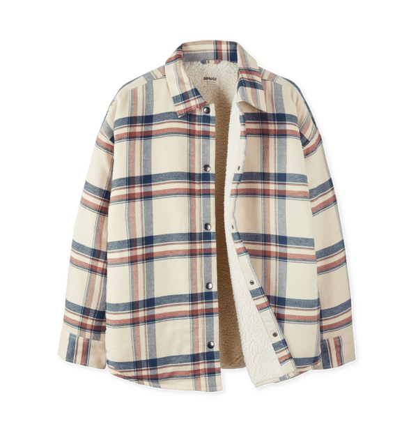 Rapanui Daleside Organic Cotton Sherpa Lined Flannel Jacket