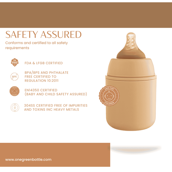 One Green Bottle Stainless Steel Baby Bottle 150ml