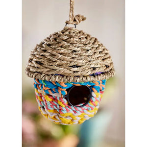 Namaste Recycled Sari Birdhouse - Acorn