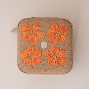 Cai & Jo Travel Linen Jewellery Case Square