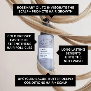 Upcircle Scalp + Hair Oil with Bacuri Butter + Castor Oil