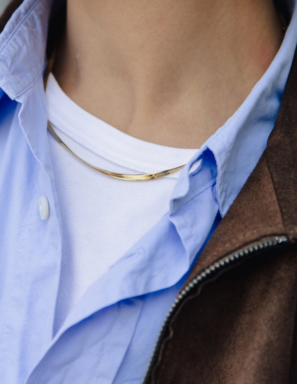 Nordic Muse Gold Snake Chain Waterproof Necklace
