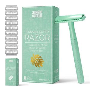 Jungle Culture Reusable Safety Razor + 10 Blades