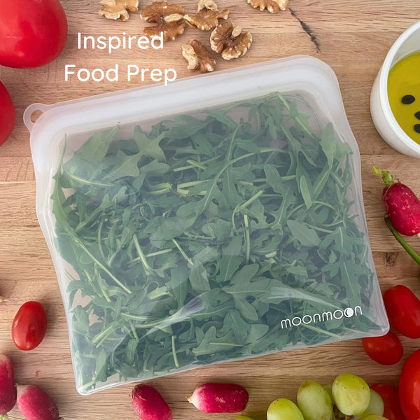 Moonmoon Reusable Silicone Food Bags Large - x2 Pack