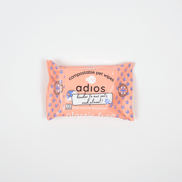 Adios Plastic Compostable 100% Compostable Pet Wet Wipes
