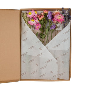 Wildflowers by Floriette Dried Flower Letterbox Gift - Pink