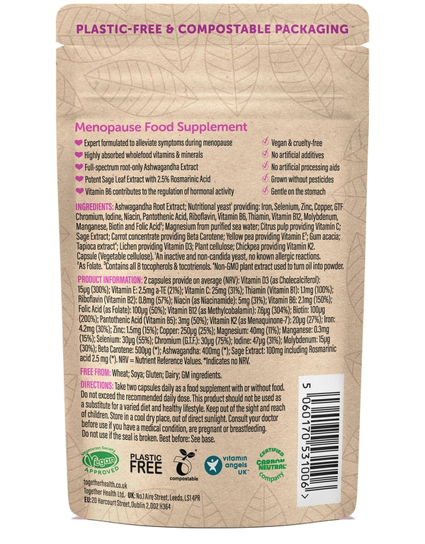 Together Health Menopause Vegan & Organic Supplement x30 – Compostable Packet