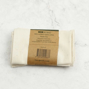 A Slice of Green Organic Cotton Reusable Tissues - x5 Pack