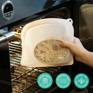 Moonmoon Reusable Silicone Food Storage Bags - x3 Mixed Pack Curve