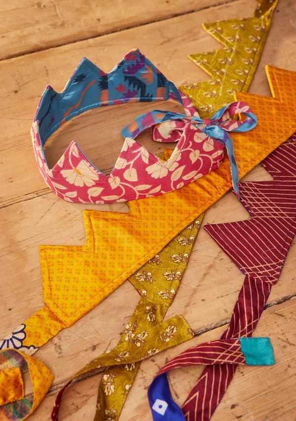 Namaste Recycled Sari Reusable Christmas Hat
