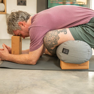 Movewell Yoga Bolster - 100% Organic Cotton and Buckwheat