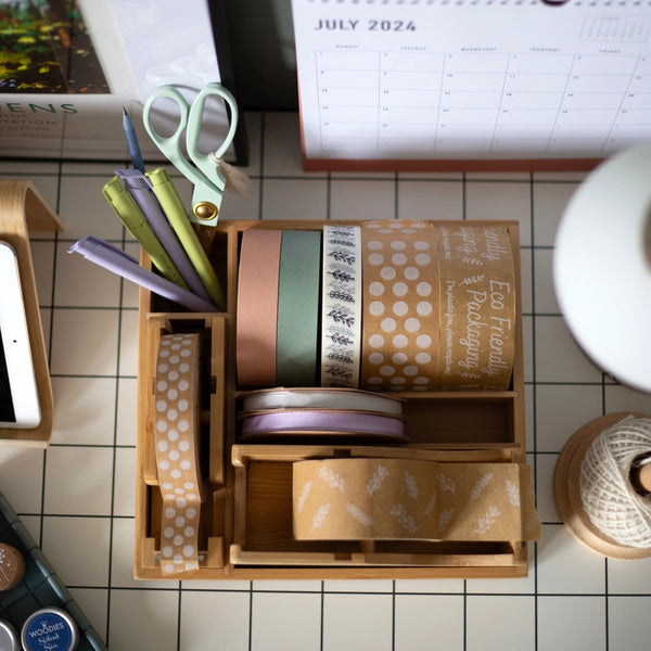 Large Bamboo Tape Dispenser