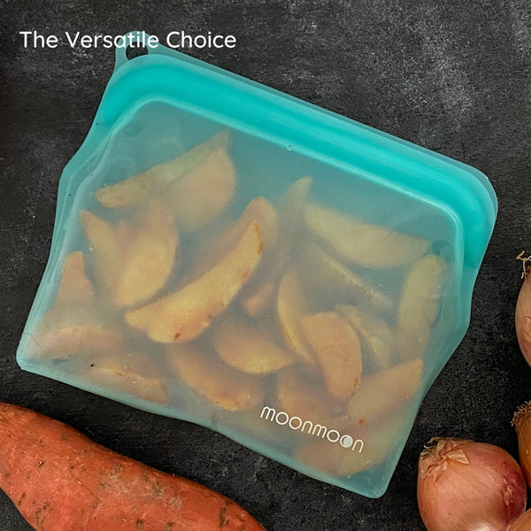 Moonmoon Reusable Silicone Food Bags Medium - x2 Pack
