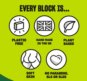 Shower Blocks Solid Shampoo Bar For Fine or Flat Hair