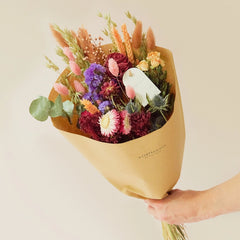 Wildflowers by Floriette Dried Flower Bouquet 50cm - Burgundy