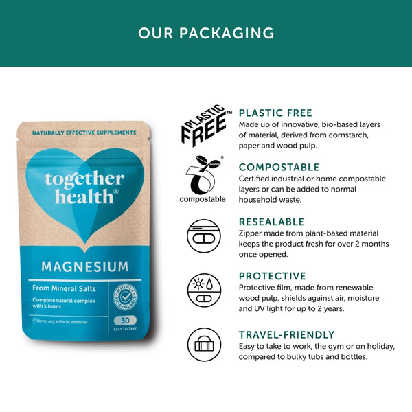 Together Health Magnesium Vegan & Organic Supplement x30 – Compostable Packet