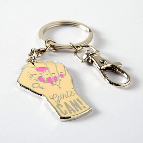 Punky Pins Enamel Keyring - Girls Can