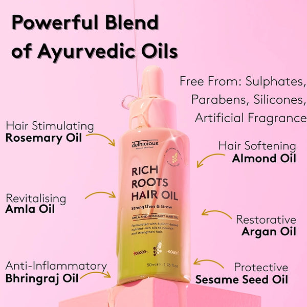 delhicious Rich Roots Hair & Scalp Oil - 50ml