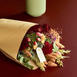 Wildflowers by Floriette Dried Flower Bouquet 50cm - Burgundy