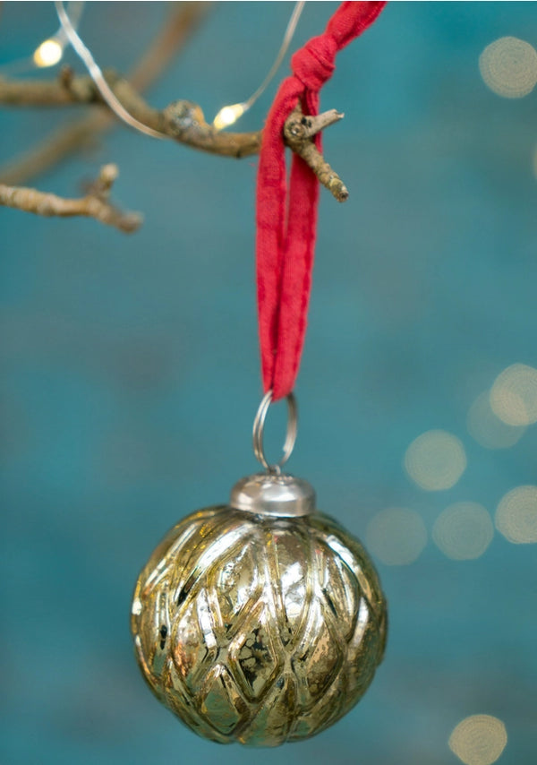 Namaste Recycled Glass Christmas Tree Decoration - x5 Pack