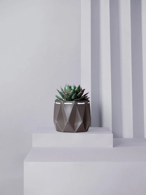 POTR x Waterhaul Recycled Ocean Plastic Self Watering Plant Pot - 11cm