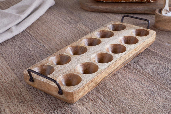 Nkuku Anda Mango Wood Egg Holder