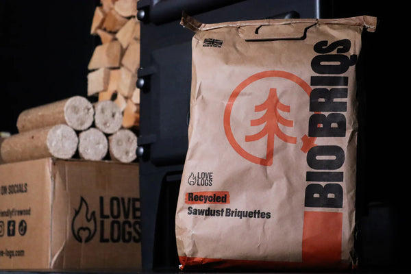 Love Logs Bio Briqs British Sawdust Heat Logs