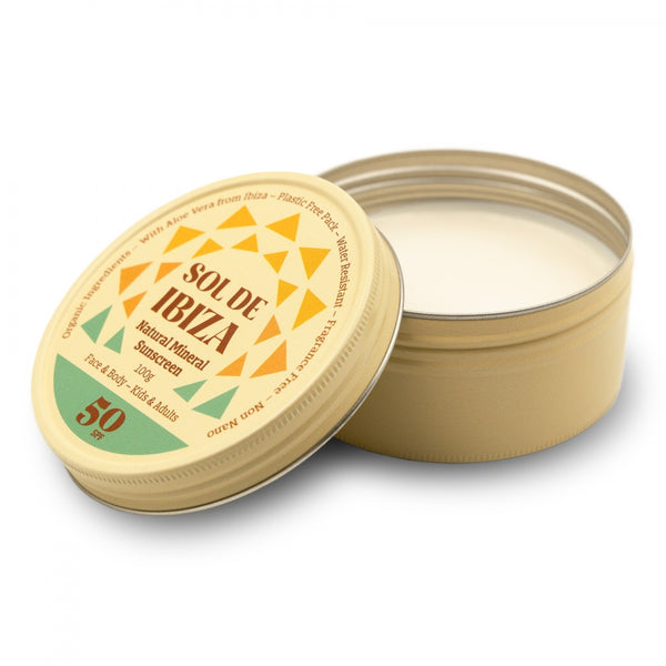 Sol De Ibiza Vegan Plastic Free Natural Sun Cream SPF50