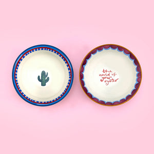 Eleanor Bowmer Cactus & Oyster Nibble Bowls - x2 Pack