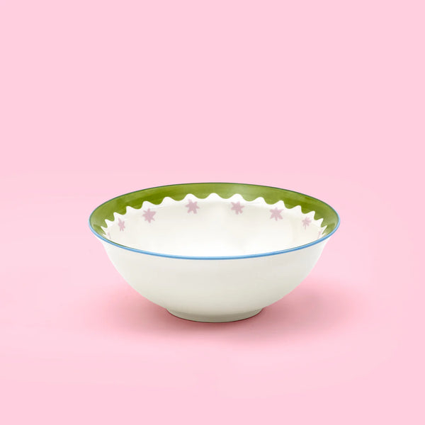 Eleanor Bowmer Pink Stars Cereal Bowl