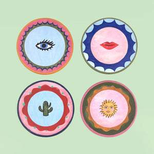 Eleanor Bowmer Icon Cork Backed Coasters - x4 Pack