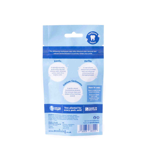 Eco Living Pro Whitening Toothpaste Tablets with Fluoride - x125 Tablets