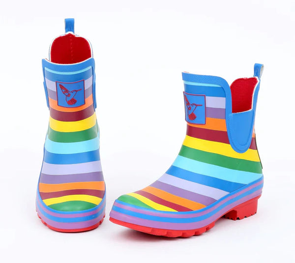 Evercreatures Natural Rubber Wellies - Rainbow