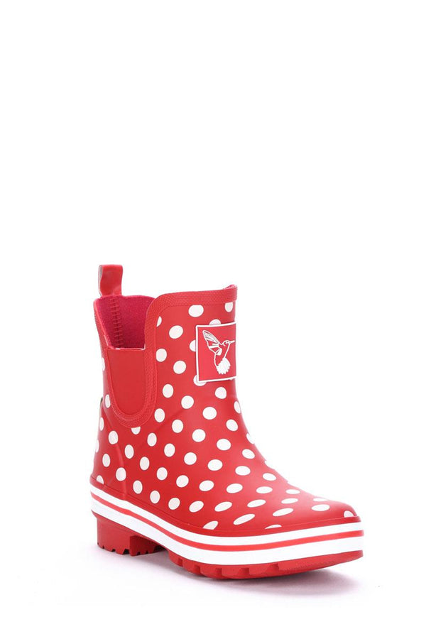 Evercreatures Natural Rubber Wellies - Red Polka Dot