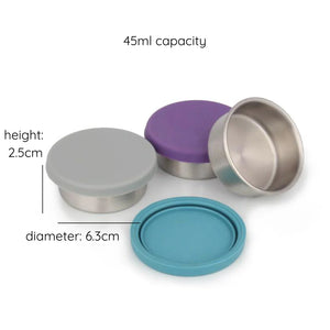 MoonMoon Stainless Steel Dressing & Dips Pots - x3 Pack