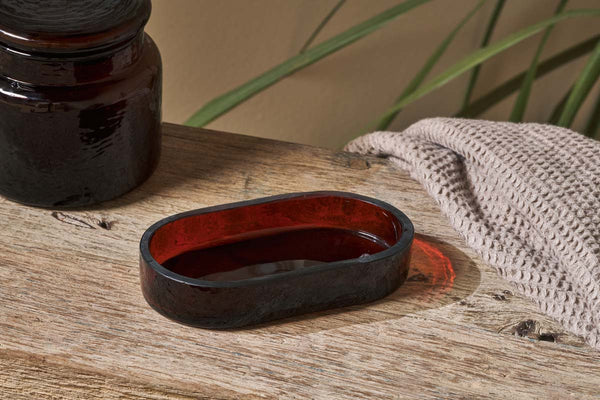 Nkuku Ilcoso Recycled Glass Soap Dish