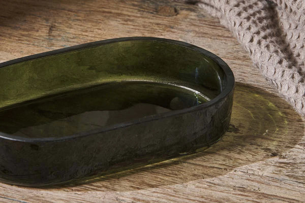 Nkuku Ilcoso Recycled Glass Soap Dish