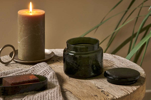Nkuku Ilcoso Recycled Glass Storage Pot
