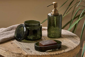Nkuku Ilcoso Recycled Glass Storage Pot
