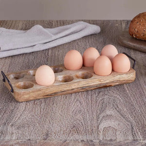 Nkuku Anda Mango Wood Egg Holder