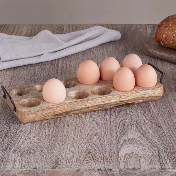 Nkuku Anda Mango Wood Egg Holder