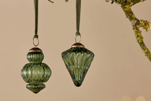 Nkuku Manipur Baubles Green - x3 Pack