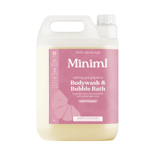 Miniml Bodywash + Bubble Bath Pink Grapefruit + Aloe Vera - Refill at Home