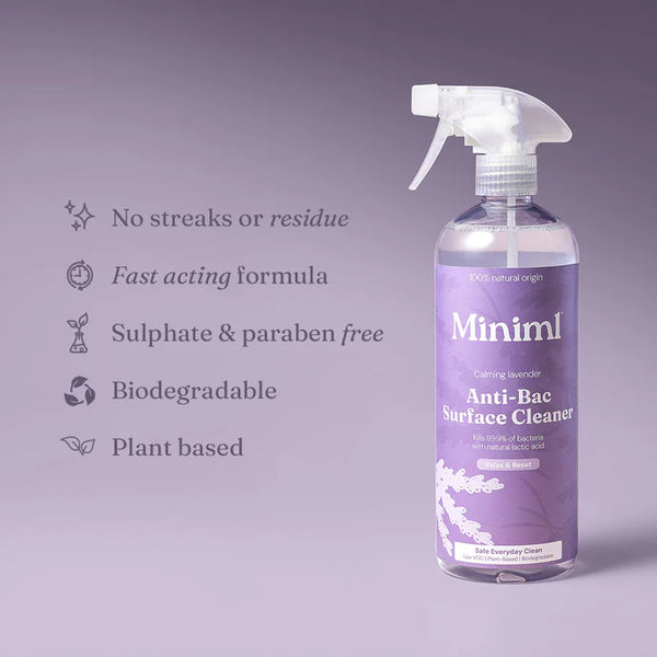 Miniml Anti-Bac Surface Cleaner French Lavender - Home Refill